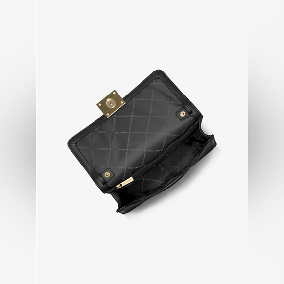 ❗️LOW START ❗️Michael Kors NWT Sonia Medium Leather Shoulder Bag- Black - Picture 3 of 14